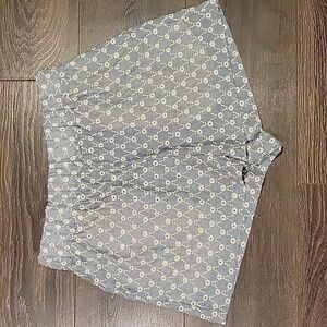 Zara High Waist Shorts - Blue and White